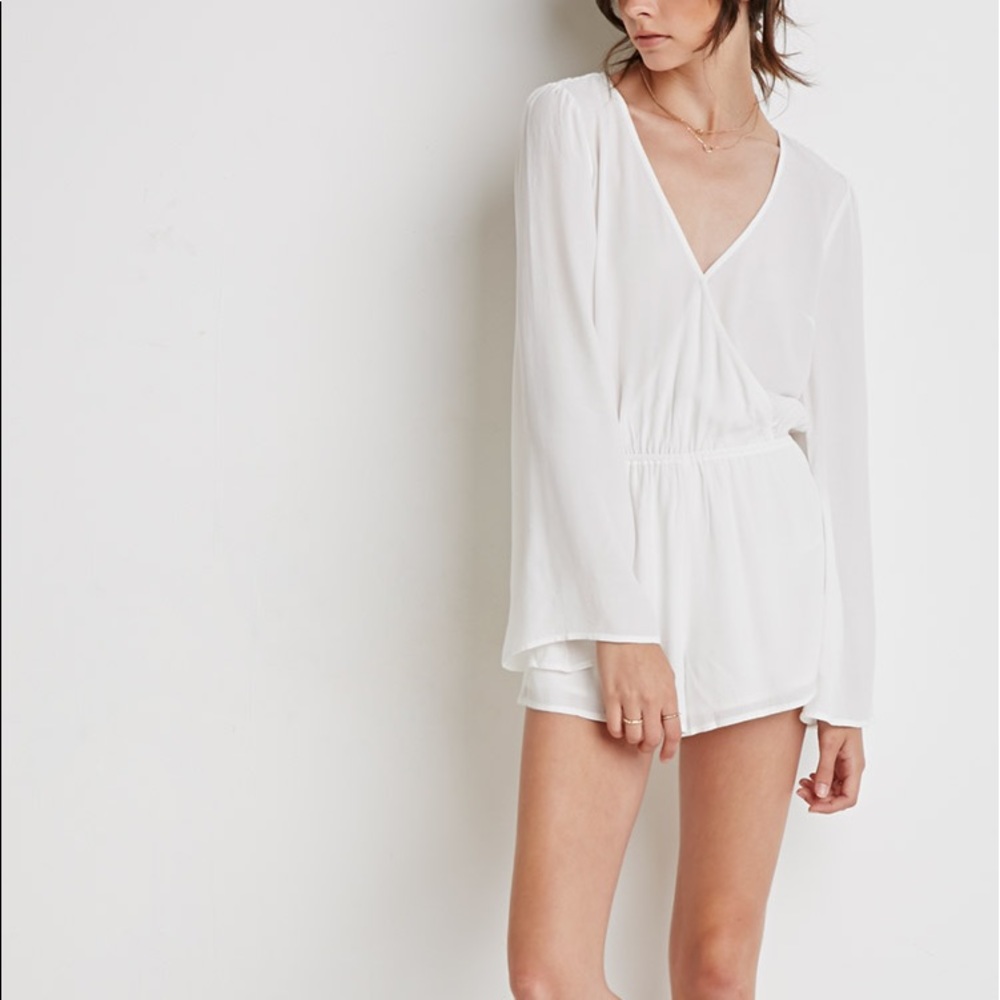 White Forever 21 Romper